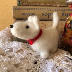 Handmade needle felted Westie puppy dog